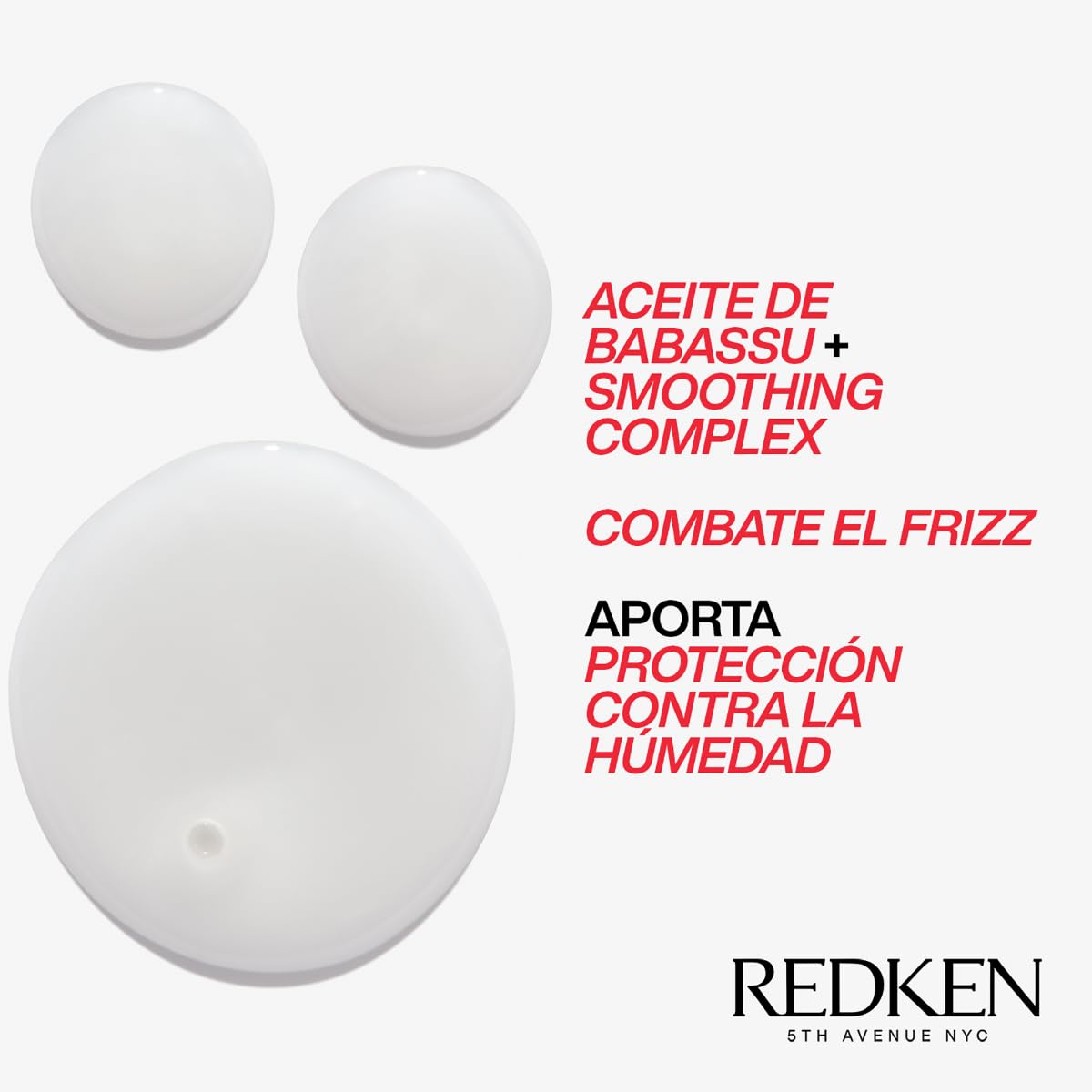 REDKEN-Shampoo Frizz Dismiss| Shampoo anti-frizz sin sulfatos para cabello encrespado o con frizz |Hidrata y protege al cabello de la humedad para controlar el frizz por un tiempo prolongado | Smoothing Complex contiene Aceite de Babassu | 300ml