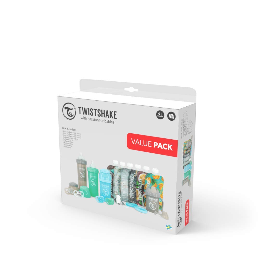 Paquete de Biberones Twistshake Transparente Anticólicos TwistFlow para Bebés