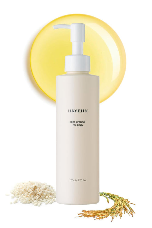 HAYEJIN- ELEGANCIA DE ARROZ PURO. Sumérgete en la suntuosa mezcla de aceite de salvado de arroz enriquecido con 592 990 ppm. Este aceite esencial, junto con el aceite de oliva y el palmitato, que no d