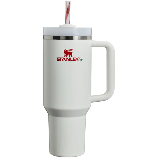 Vaso de Acero Inoxidable Stanley Quencher Mistletoe Twist 40 Onzas Aislado al Vacío