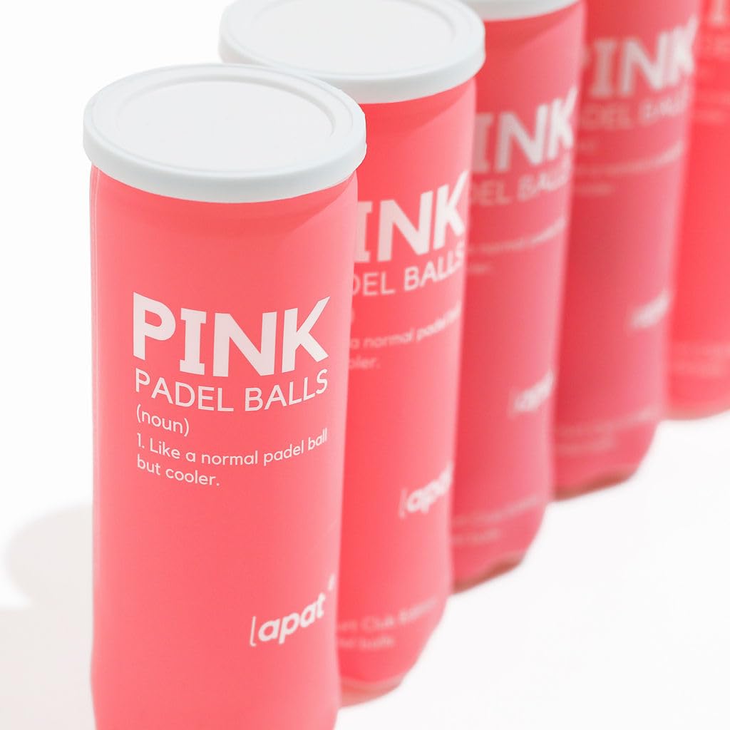 LAPAT Pelotas de Padel Color Rosa. Lata Individual con 3 Unidades.