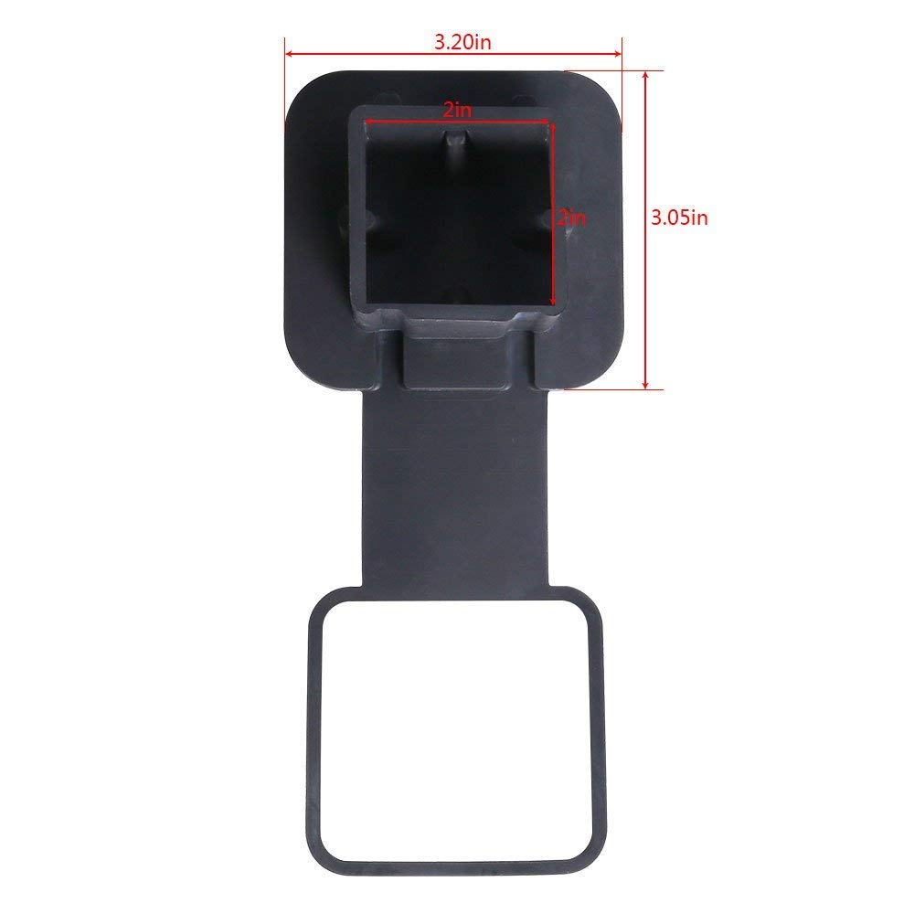 2 piezas de 2 pulgadas de remolque cubierta de enganche de goma resistente, receptor de remolque, receptor, tapa de inserción de 2 pulgadas, receptores compatibles con clase 3 4 5 GMC Toyota Ford Jeep Dodge Nissan Mercedes Benz BMW Polaris ATV UTV