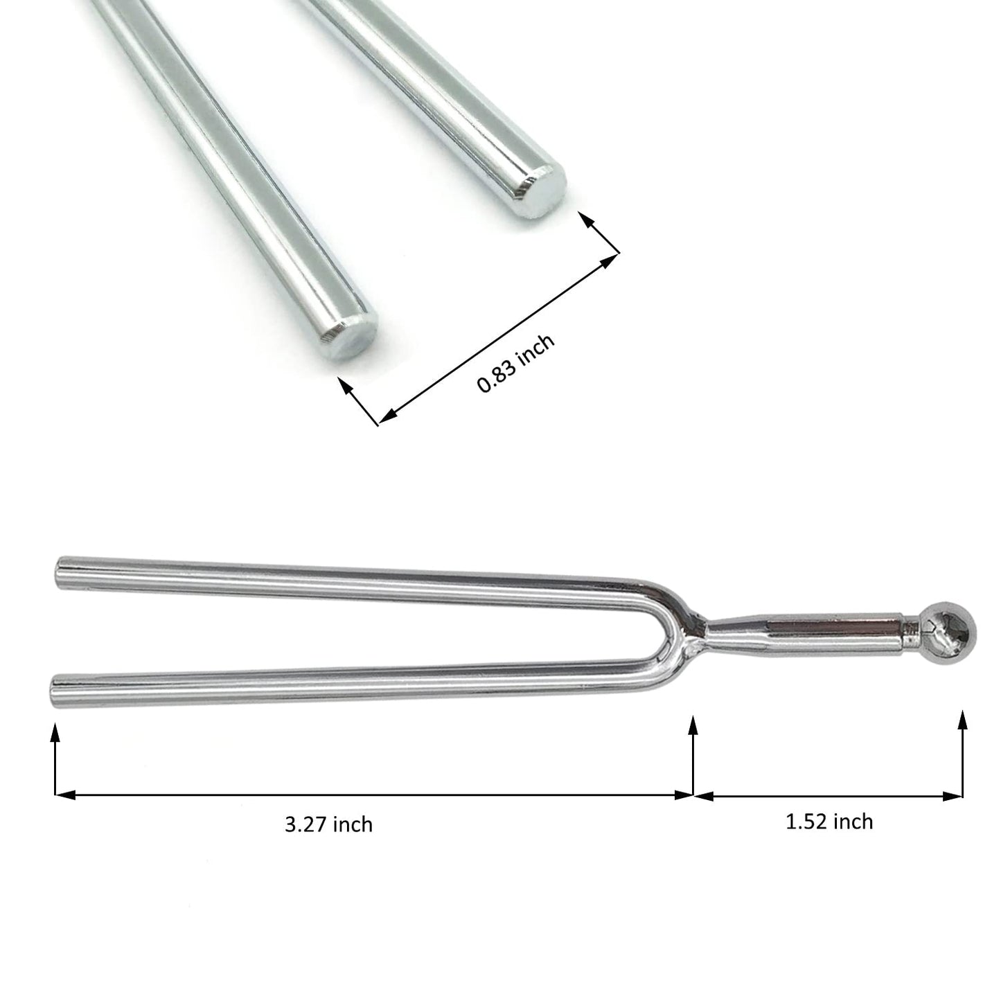 A440 Hz - Tenedor de afinación (A440) estándar a llave para guitarra, bajo, violín, afinador, instrumentos musicales, tenedores de afinación, todo en bolsa de almacenamiento