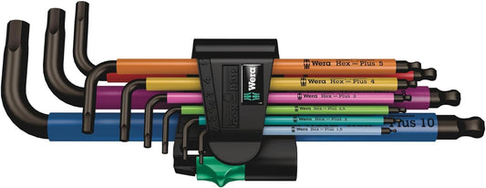 Juego de Llaves en L Wera Láser Negro Multicolor 9 Piezas
