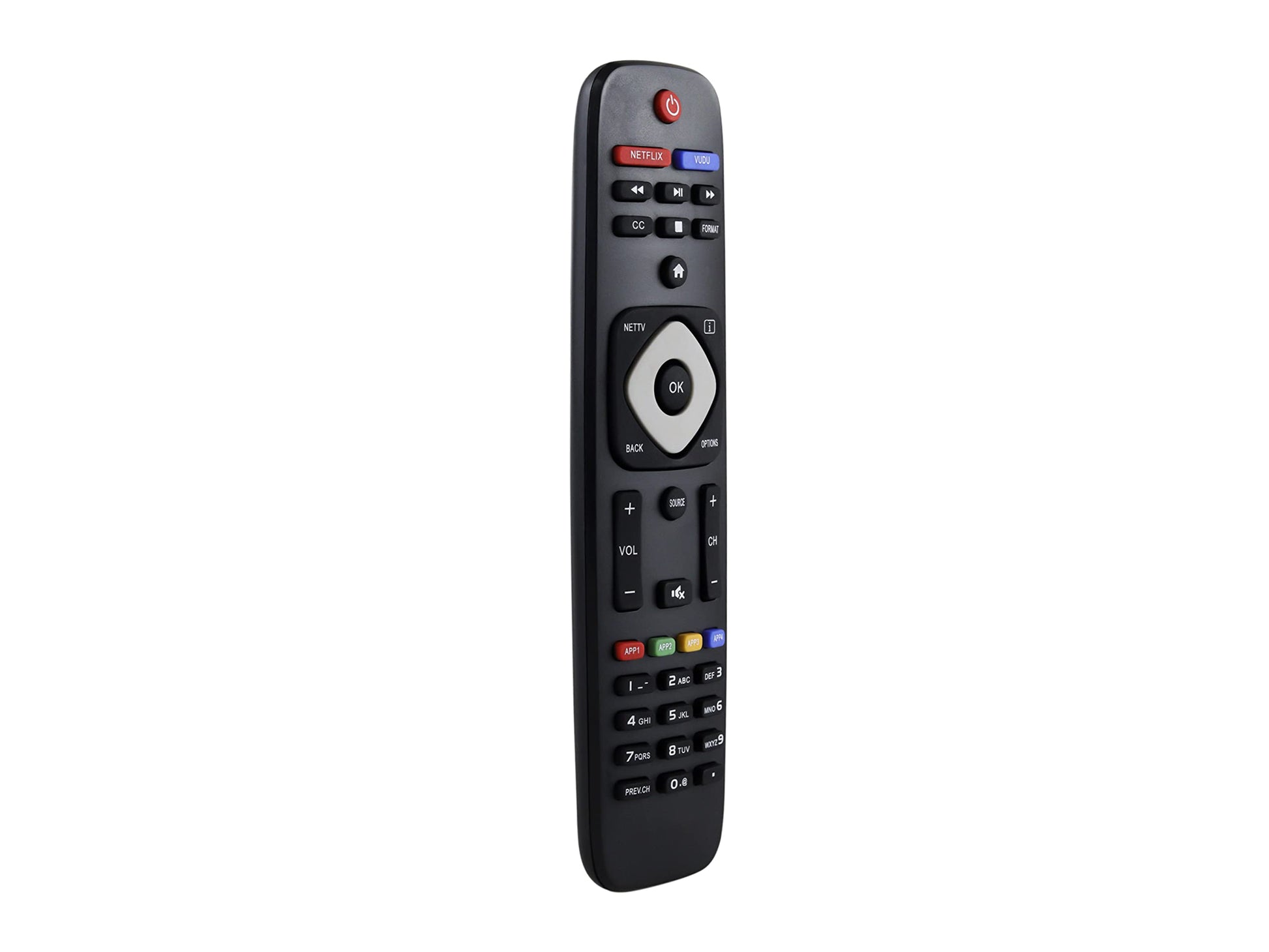 Control Remoto Philips Smart TV URMT39JHG003 39PFL2608/F7 46PFL3908/F7 32PFL4908/F7 46PFL360 Netflix VudU