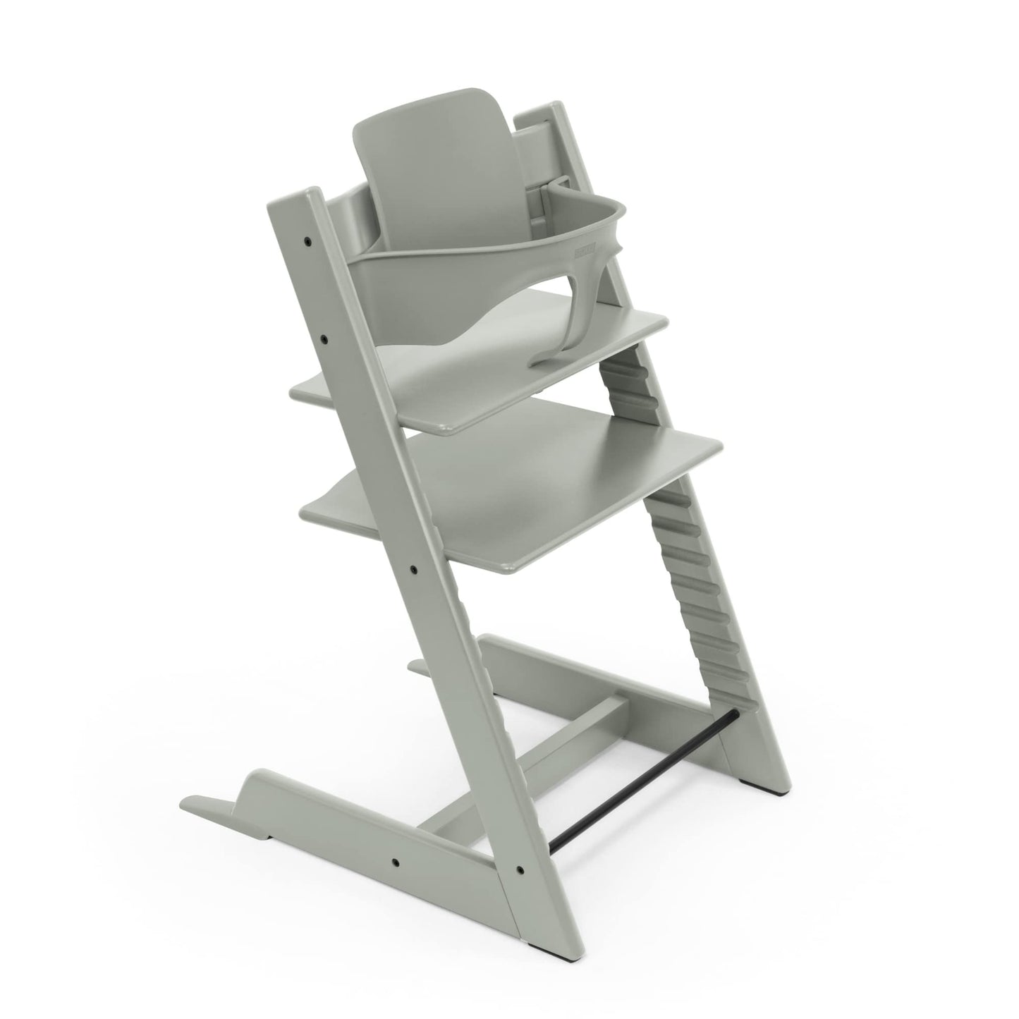 Silla Tripp Trapp de Stokke con Baby Set - Silla ajustable y evolutiva para niños y adultos - Ergonómica & diseño atemporal (Verde Glaciar)