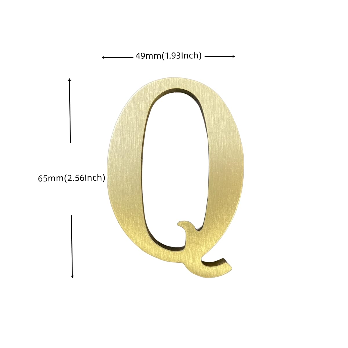 Pegatina de Latón Soild Letras y Números Autoadhesivos para Señalización de Casa