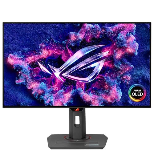 ASUS ROG Strix Monitor para Juegos OLED de 27 Pulgadas 1440P (XG27AQDMG) - QHD, OLED Brillante, 240Hz, 0.03ms, disipador térmico Personalizado, antiparpadeo, Brillo Uniforme, Compatible con G-Sync
