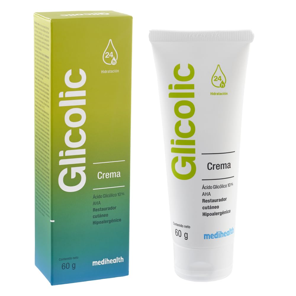 Glicolic Crema facial | Hidratante y Restaurador Cutáneo | Hidratante desde la primera aplicacion | hidratante por 24 horas | tubo con 60g