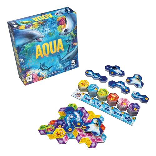 Juego de Mesa AQUA Sidekick Games Arte de Vincent Dutrait Oceanico Estratégico para Adultos y Familia