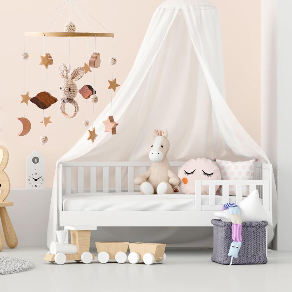 Decoración de guardería para cuna móvil para cuna – Elefante móvil Boho decoración de guardería – Móvil para moisés – Colgante para guardería y decoración de techo