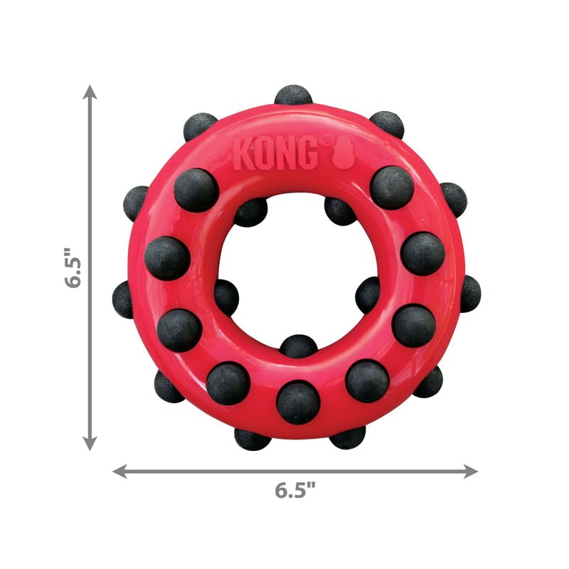 Kong Dotz Circle, color Rojo con Negro, Grande