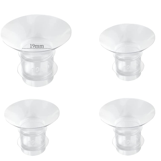 Insertos de Brida Medela Transparente Compatibles con Escudos y Bridas Spectra de 24 mm, 4 Unidades para Reducción de Túnel de Pezón a 19 mm