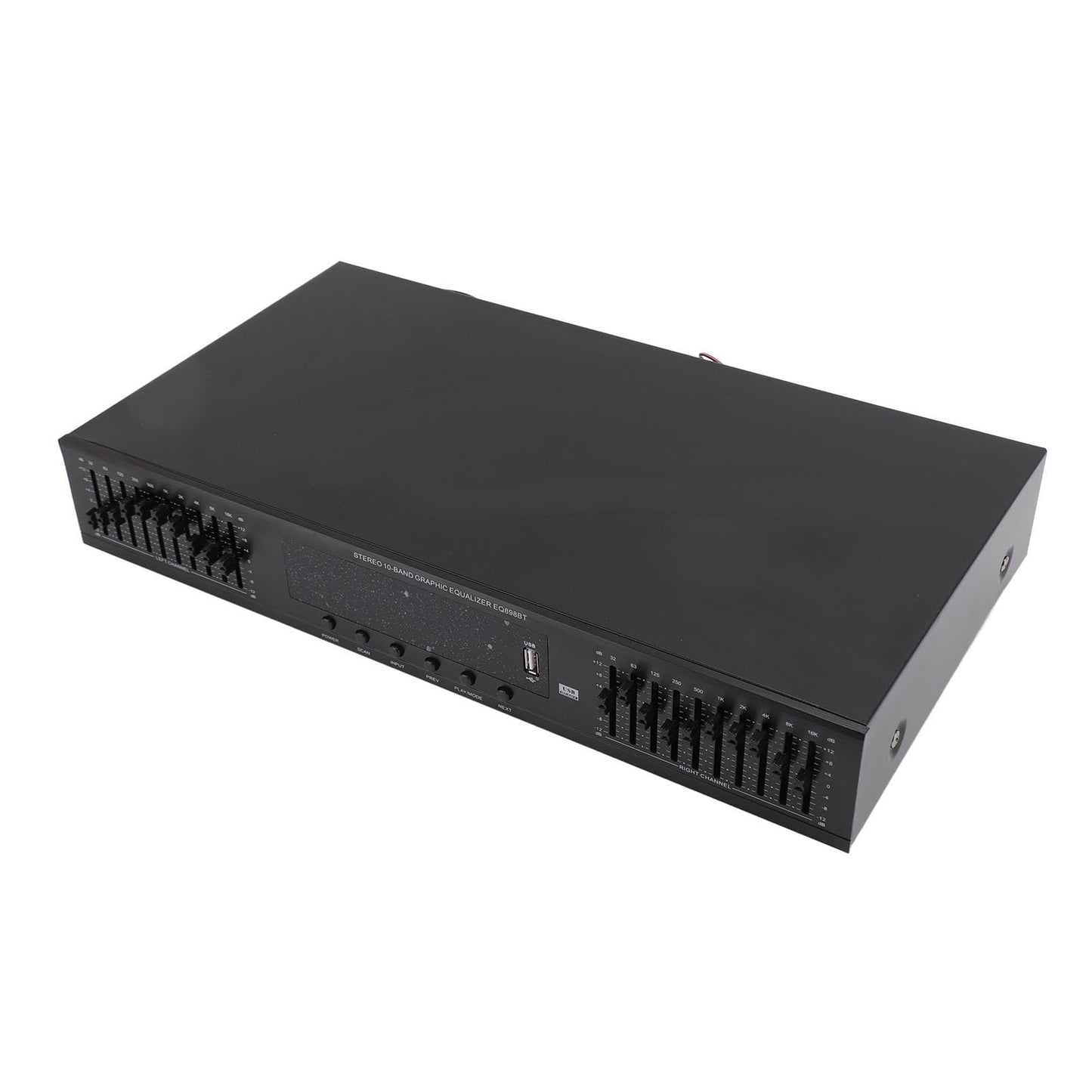 Ecualizador de Audio Estéreo con Bluetooth y USB para Automóvil 20 Bandas Ajustable