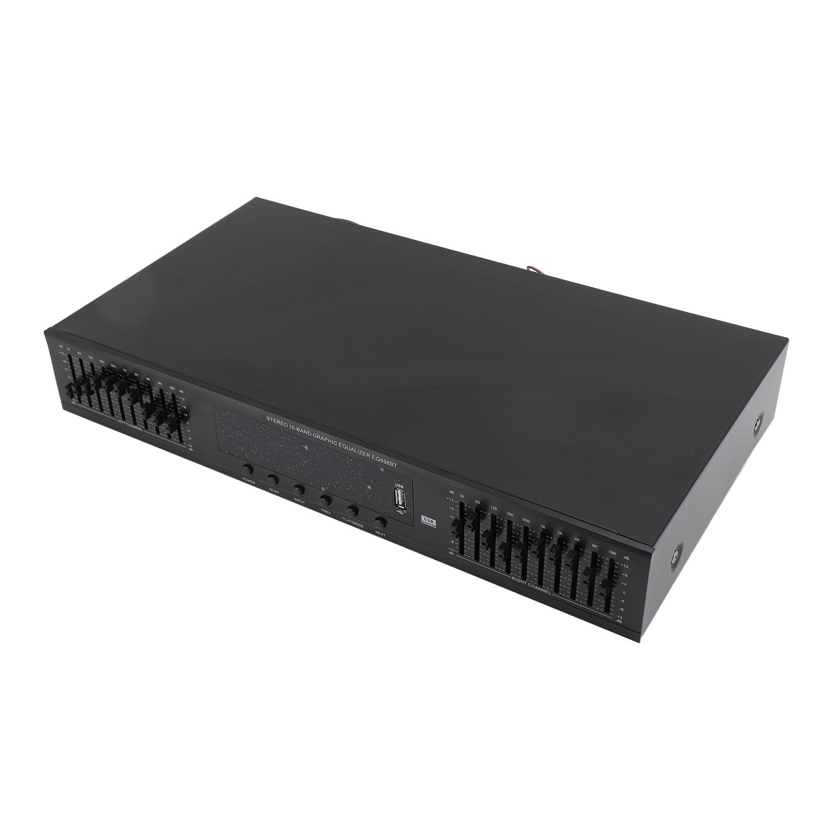 Ecualizador de Audio Estéreo con Bluetooth y USB para Automóvil 20 Bandas Ajustable