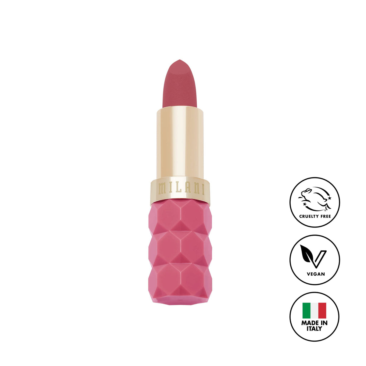 Milani, Labial en barra Mate, Color Fetish Lipstick Matte Flora (Peony)