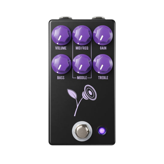 JHS - Pedal de distorsión violeta, color negro