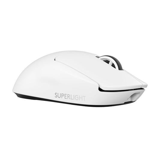 Logitech G Pro X Superlight 2 Lightspeed Mouse Inalámbrico de Juegos, Ligero, Interruptor Híbrido LIGHTFORCE, Sensor Hero 2, 32,000 dpi, 5 BOT. Programables, Carga USB-C, PC y Mac - Blanco