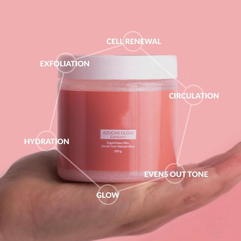 Azúcar Glow Exfoliator, Azucar Glow Exfoliator Sugar Facial Scrub, Sugar Facial Scrub For Smoother Skin, Azúcar Glow Exfoliator Body Scrub for Women, Gently Exfoliates & Moisturizer