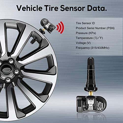 Autel MaxiTPMS MX - Sensor 12 unidades de tallo de goma 315/433MHz TPMS Sensor universal de neumáticos programado por TPMS Tool TS401 TS408 TS508 TS601 TS608 MK808TS MX808TS MS906TS ITS600