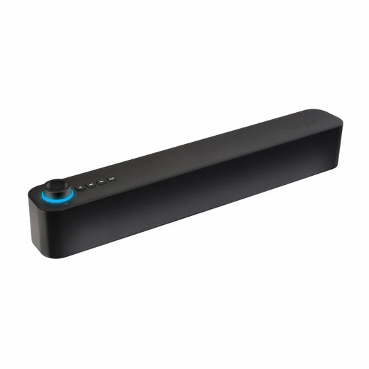 Lirgcuatro Mini Barra de Sonido Estéreo Bluetooth 5.0 Inalámbrico con Subwoofer para TV，Altavoz PC Portátil Llamadas Manos Libres, Altavoces para Cine en Casa, con Audio Micrófono Incorporado(Negro)