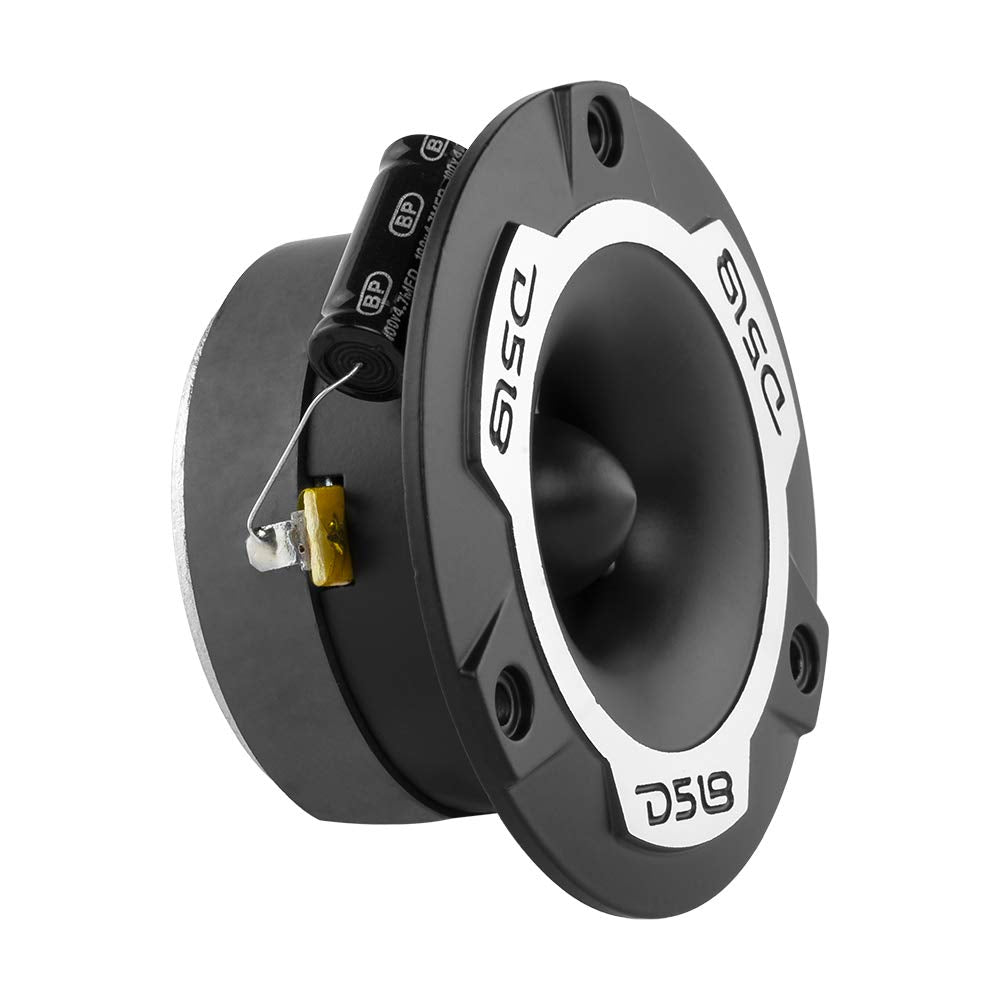 DS18 PRO-TWX1 Super Tweeter en plata – 1 pulgadas, marco de aluminio y diafragma, 240 W Max, 4 ohmios, crossover incorporado, los tweeters PRO son los mejores en el mercado de audio y voceteo Pro (par) – Plata altavoces coche vias coches pulgadas puerta e
