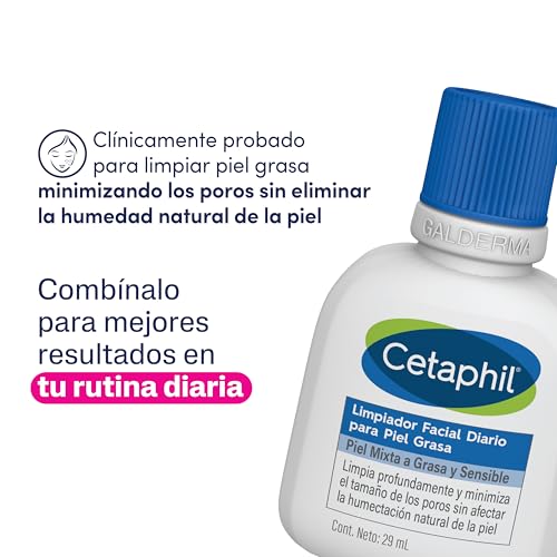 Kit Cetaphil para Piel Mixta a Grasa Optimal Hydration Water Gel Restaurador 48g + Regalo Limpiador Facial Diario Para Piel Grasa 29ml Recomendado por Dermatólogos para Piel Sensible.