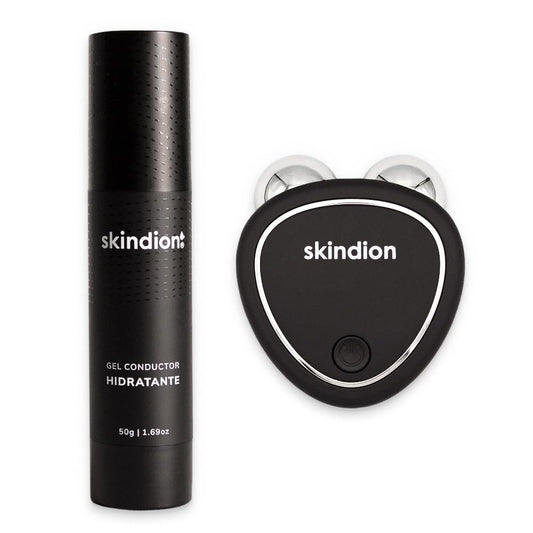 Dispositivo de Rejuvenecimiento Facial Skindion Blanco con Microcorriente para Ejercitar Rostro y Reducir Arrugas