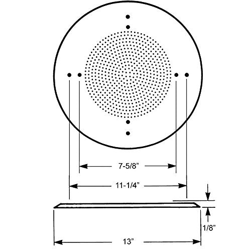 Parts Express - Parrilla de altavoz de techo redonda blanca para altavoz de 8 pulgadas (diámetro total de 13 pulgadas)