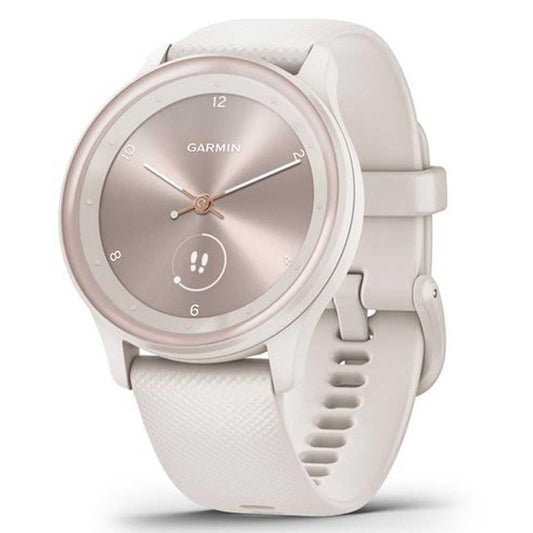 Garmin vivomove Sport, Reloj Inteligente híbrido, características de Salud y Bienestar, visualización táctil, Color Blanco