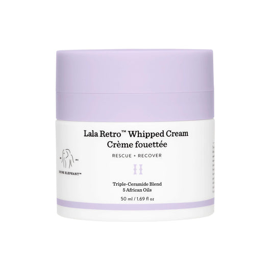 Drunk Elephant Lala Retro Whipped Cream - Anti-Aging Moisturizer for Dry Skin (1.69 fl oz)