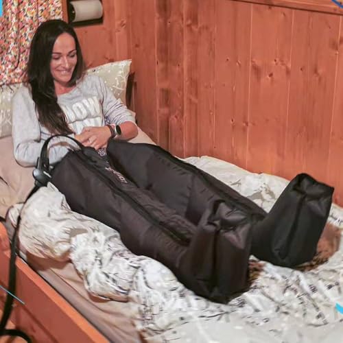 Longest Botas de Presoterapia Casa Profesional, Masajeador Piernas Compresion Aire, Presoterapia Drenaje Linfatico Completo, Botas Masaje de Compresion Para Circulacion y Celulitis - Tamaño S