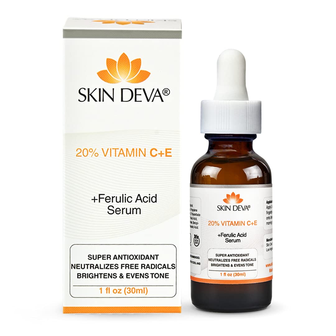 Serum antioxidante con Vitamina C, E y Ácido Ferúlico - ¡20% potente! Aporta luminosidad y combate los signos del envejecimiento. Tratamiento facial de alta calidad para una piel radiante y protegida. ¡Compra ahora!