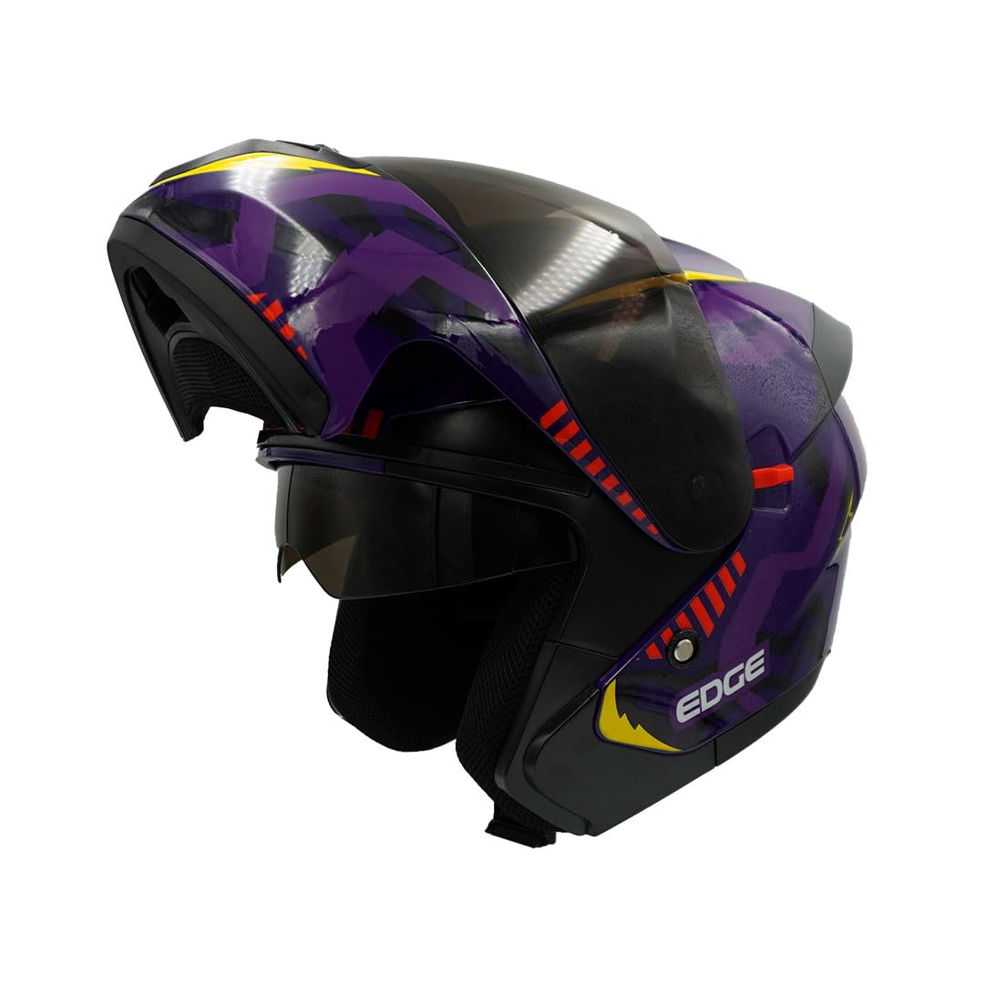Casco Abatible EDGE Motorcycle Parts Pilot Strike Morado Brillante M