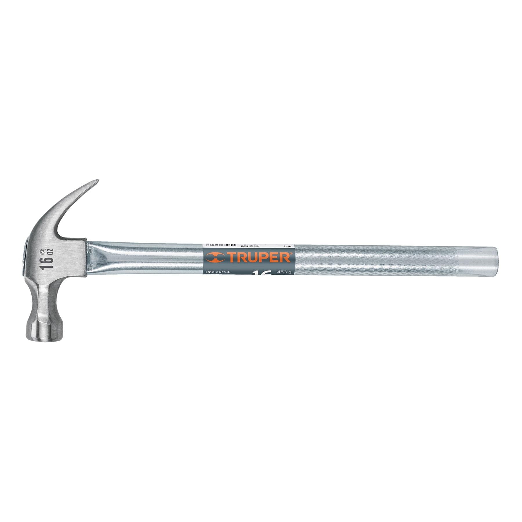 Martillo Uña Curva Truper MT-16 Tubular 16 oz
