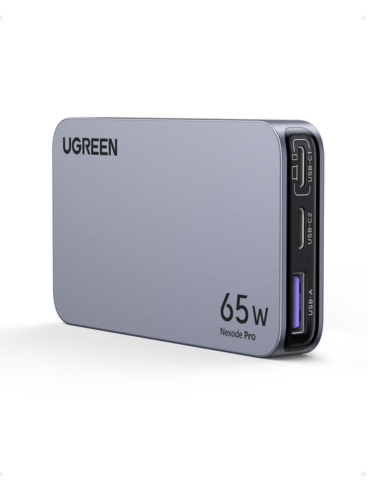 Cargador Tipo C UGREEN Nexode Pro 65W Ultradelgado 13MM Espacio Estrecho Pared Plana 3 Puertos Compatible Mac-Book Pro/Air iPhone16 15 S25 Ultra