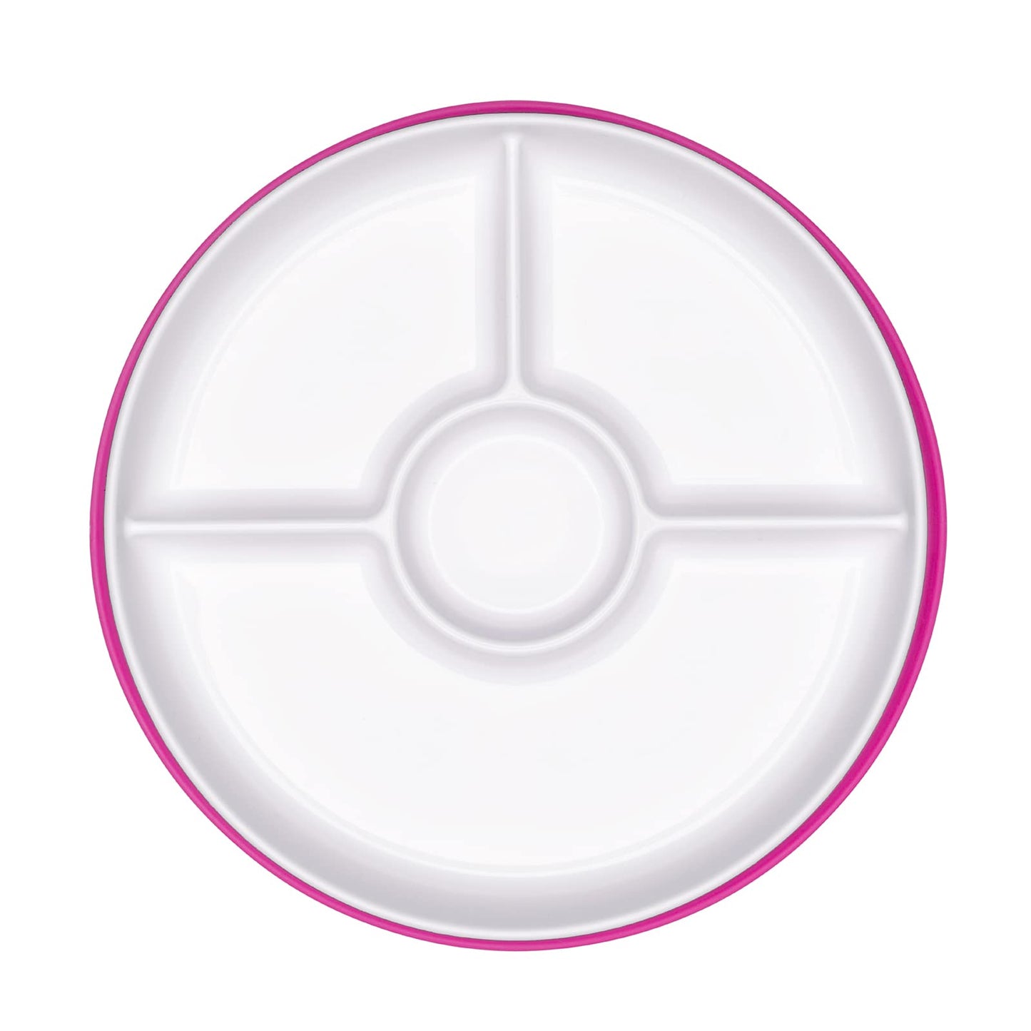 Plato Dividido OXO Tot Rosa Stick & Stay