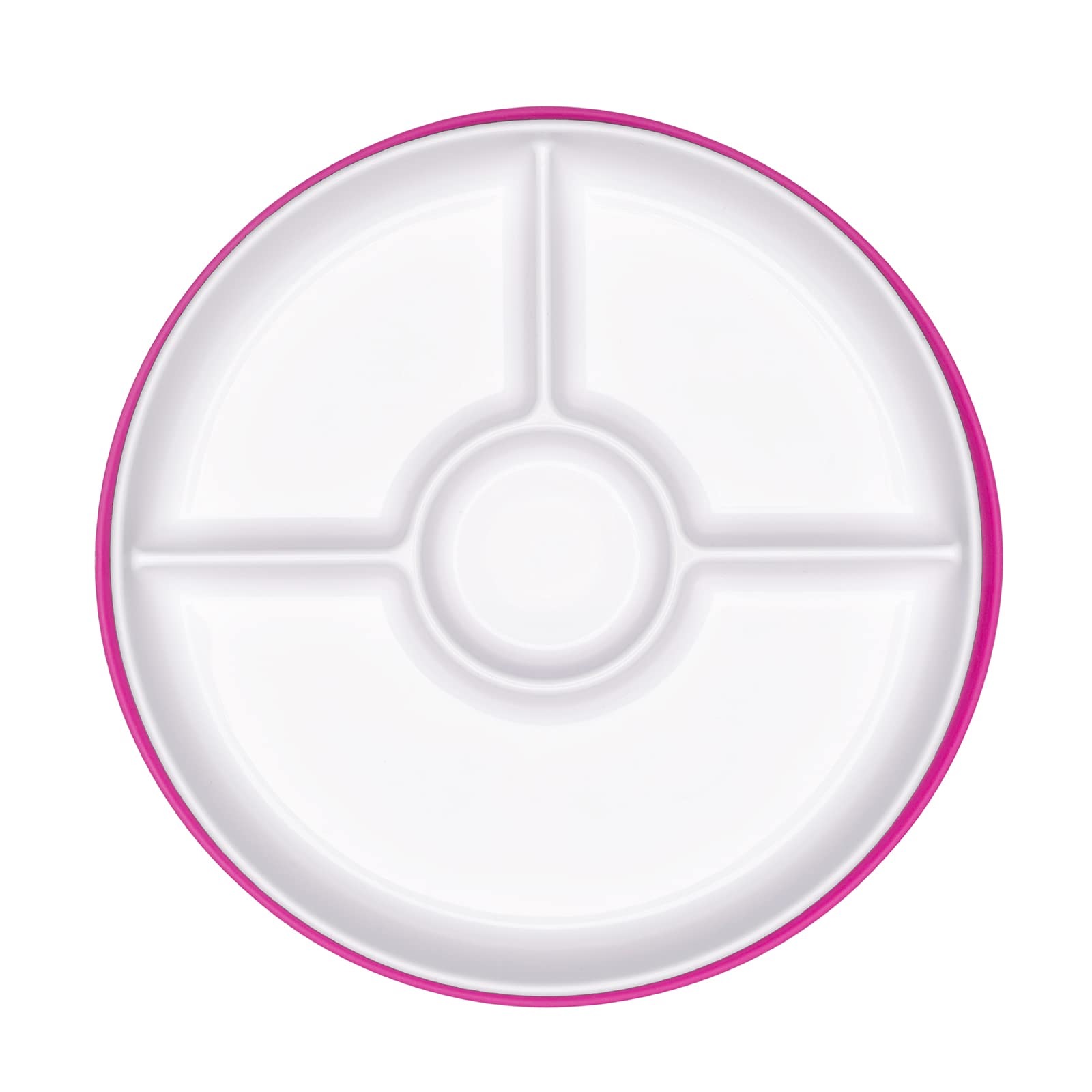Plato Dividido OXO Tot Rosa Stick & Stay
