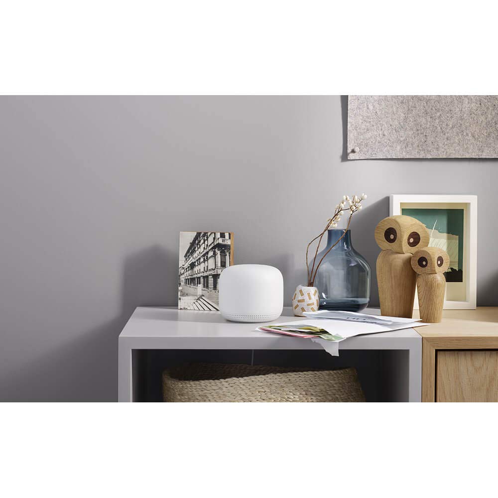 Router WiFi Nest Snow Mesh Extensor de Red Inalámbrica y Altavoz Inteligente Compatible con Google Home Systems