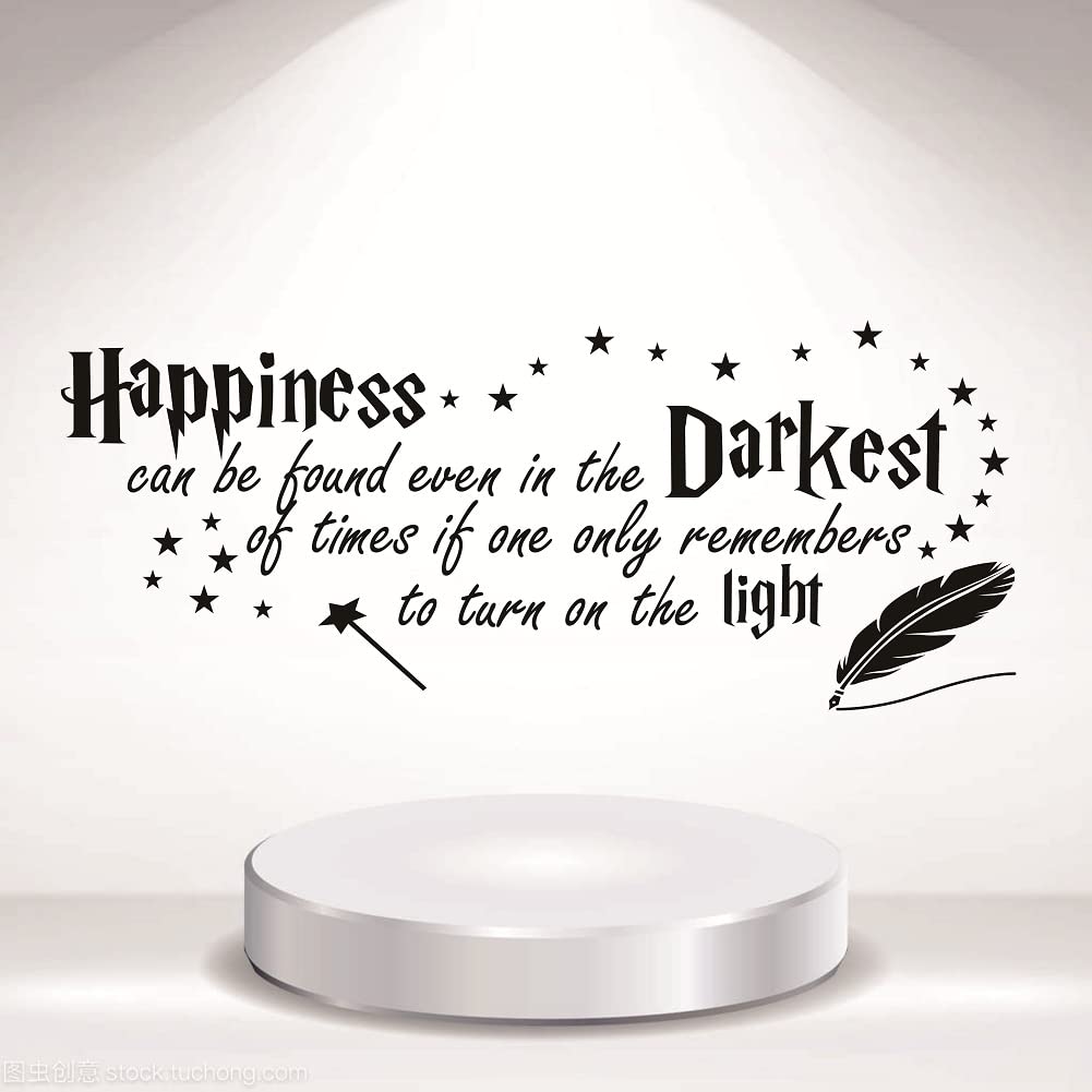 Quote Happiness can be Found Even in The Darkest Wall Calcomanía decorativa para habitación de los niños