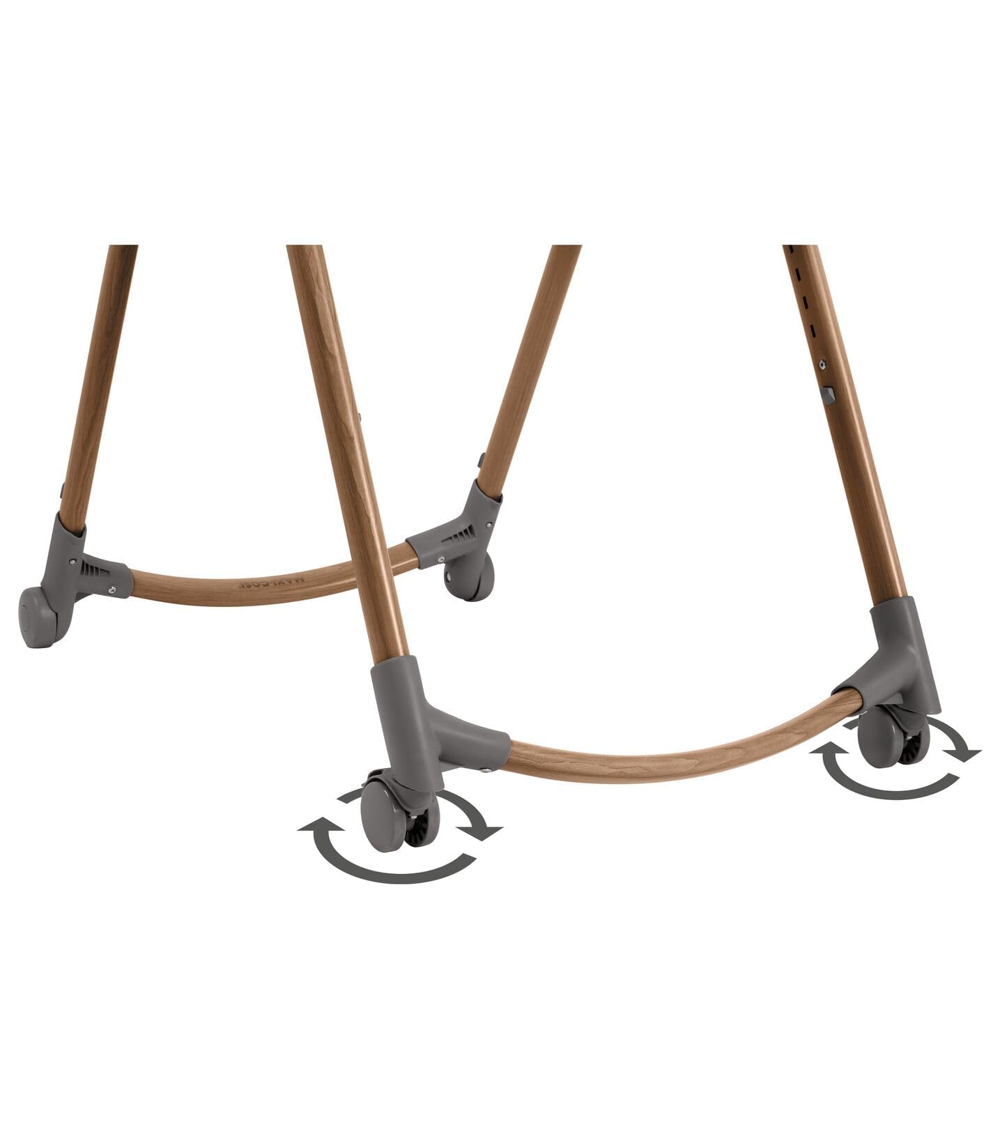 Maxi-Cosi Minla Plus - Trona para bebé de 0 a 14 años, 0 a 60 kg, con bandejas giratorias con una mano, 4 ruedas, 9 alturas, 5 posiciones de inclinación, plegable, compacta, elegante grafito