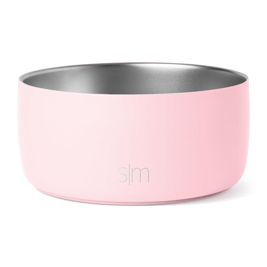 Tazón para Mascotas Simple Modern Blush Acero Inoxidable Aislado Bentley Colección Medio
