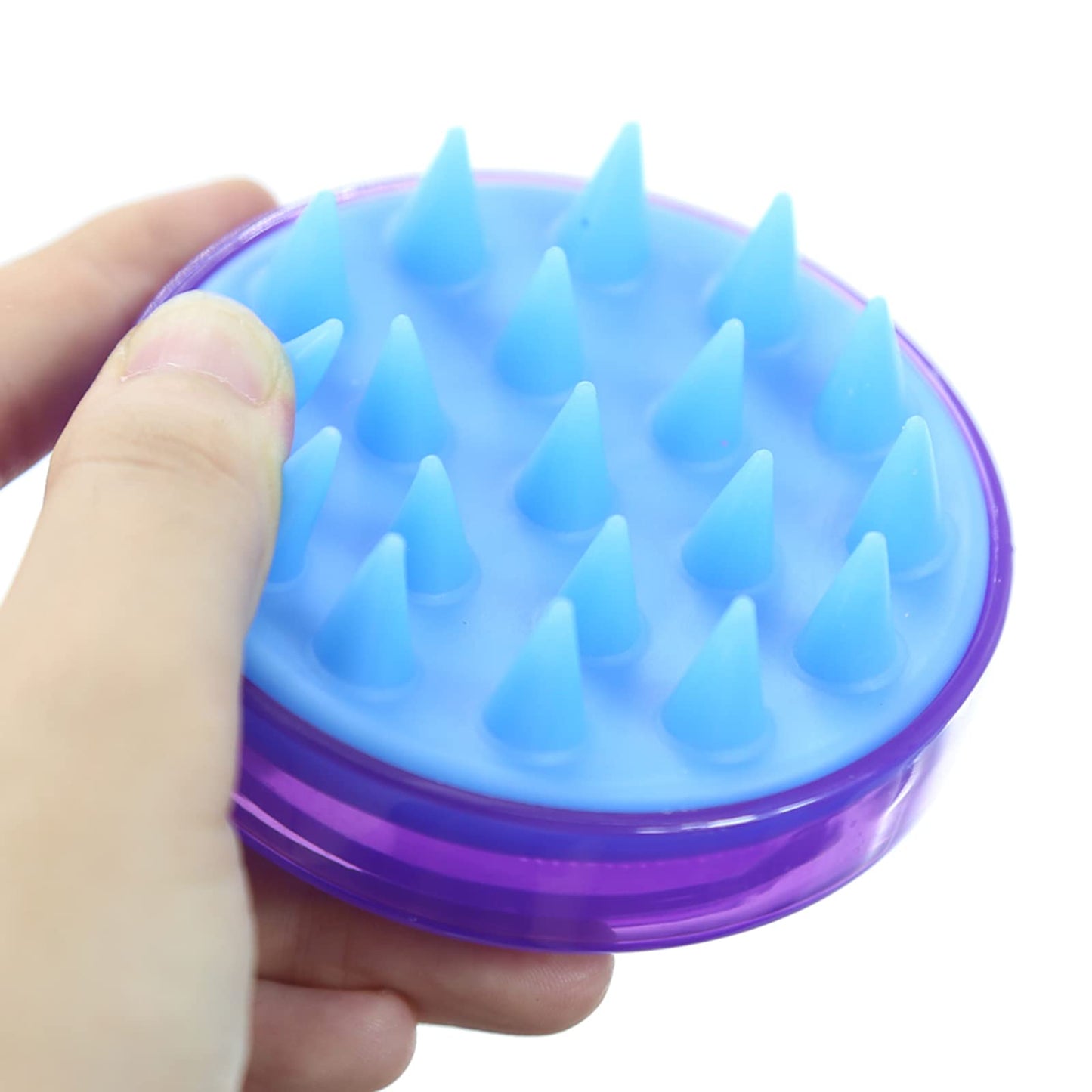 Cepillo Masajeador BTWTRY Morado Silicona Suave para Crecimiento del Cabello para Hombre