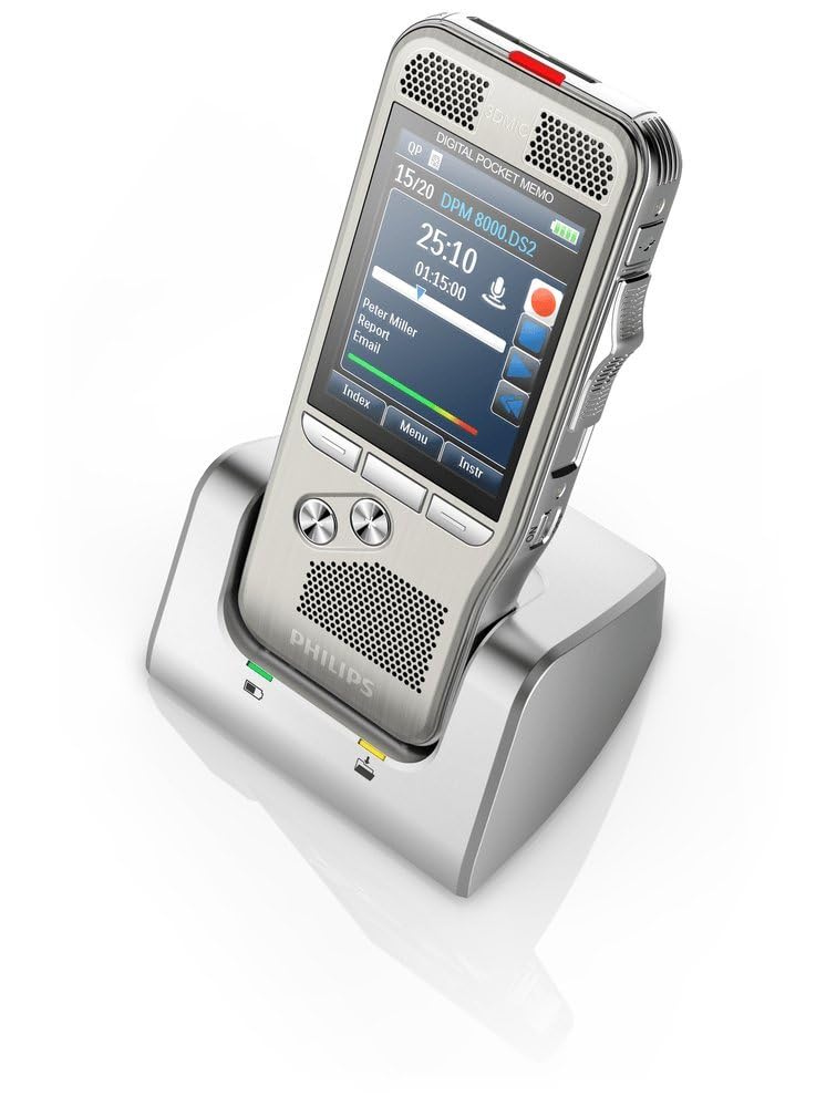 Grabadora de Voz Philips Digital Pocket Memo 32 GB con SpeechExec Pro Dictado SW