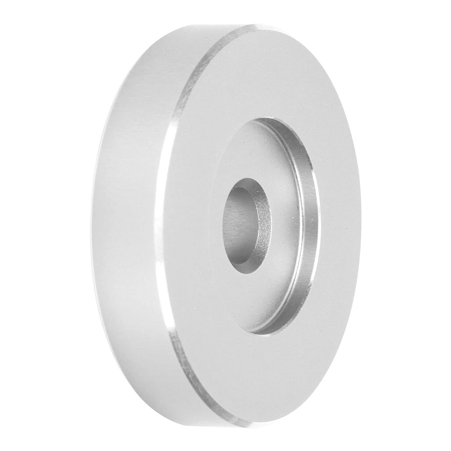 ciciglow Adaptador para Tocadiscos, 45 RPM,Hoja de Conversión de Orificios Grandes, Adaptador de Clip de Vinilo Negro, Adecuado para la Mayoría de los Discos de Orificios(Plata)