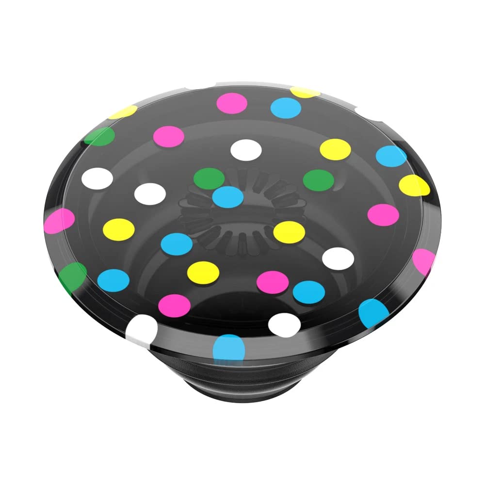 Empuñadura para Teléfono PopSockets Disco Negro con Soporte Expandible Translúcido