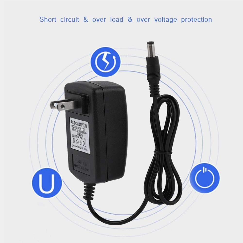 Zopsc Adaptador de Fuente de Alimentación de 15V 2A AC/DC para Consola de Juegos Mini TV 100-240V Enchufe de EE.UU.
