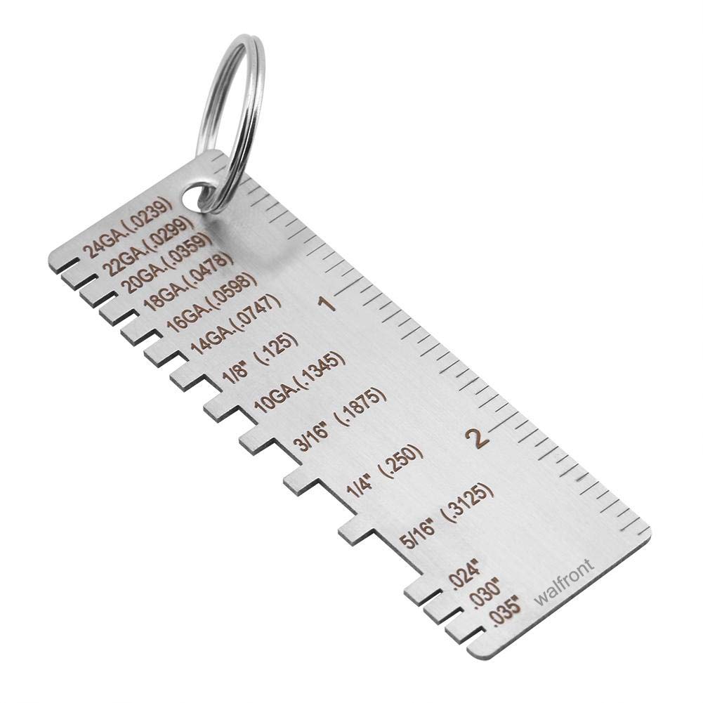 Herramienta Medidor de Espesor Alambre Placa de Metal de Acero Inoxidable para Trabajos de Soldadura