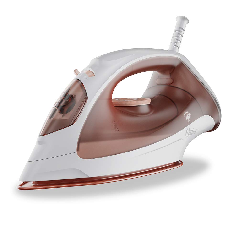 Plancha de Vapor Oster Blanca Rosa con Suela Antiadherente