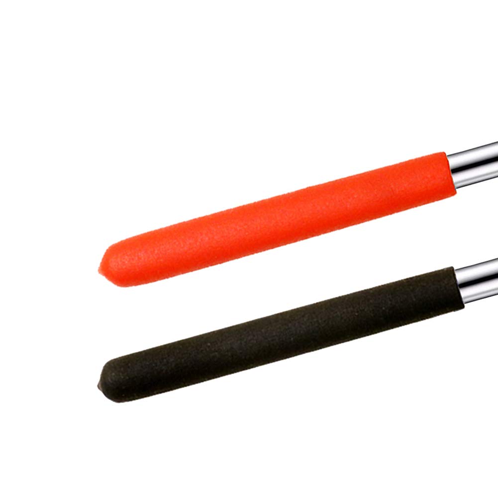 Puntero telescópico para profesores, puntero de enseñanza para aula, puntero retráctil de metal de longitud extendida de 39 pulgadas, puntero de pizarrón blanca de presentación de mano (negro + rojo esmerilado)